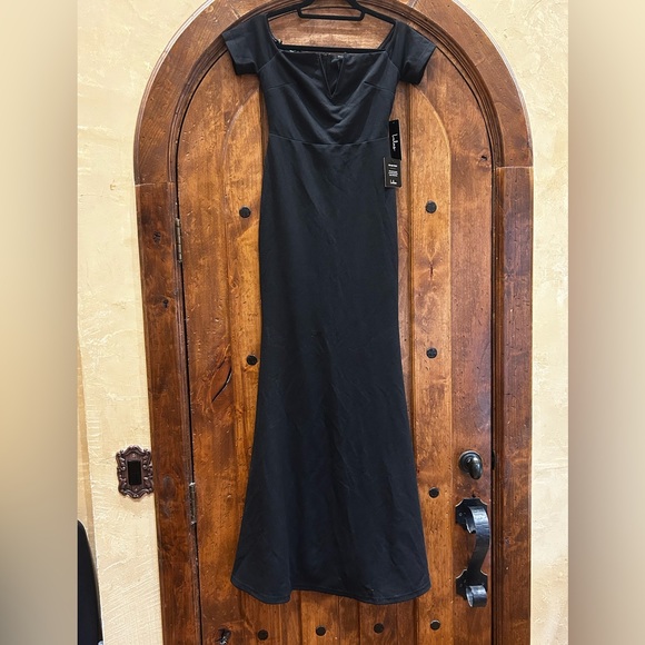 Lulus Lynne Black Off-The-Shoulder Mermaid Maxi Dress, Size S - Picture 5 of 8